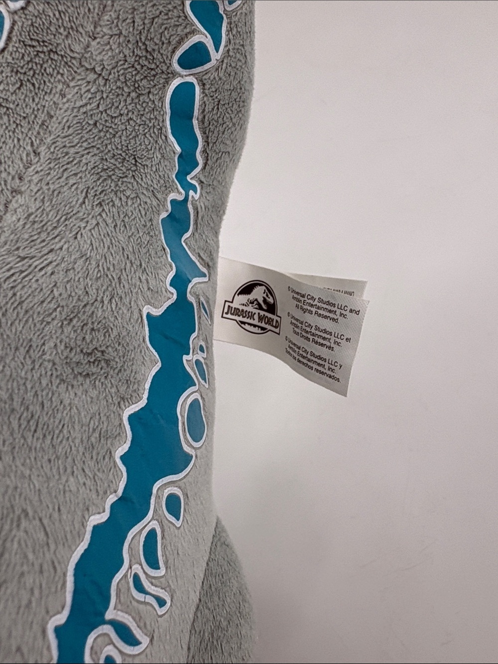 Gray Dino Plush Stuffed Animal - Soft Kids Toy - Picture 4 of 6